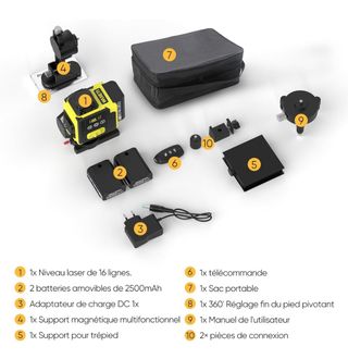 Nivel Láser 360° X 4 Verde Autonivelante