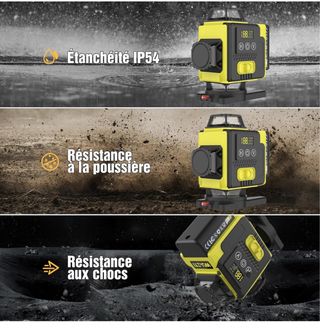 Nivel Láser 360° X 4 Verde Autonivelante