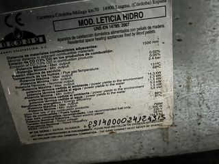 Hidroestufa Pellets 14kw Bronpi