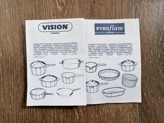 Set Ollas Pyroflam Corning Vidrio Cerámica