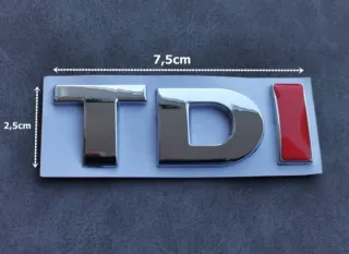 Logo Emblema Vw TDI de Maletero Cromado