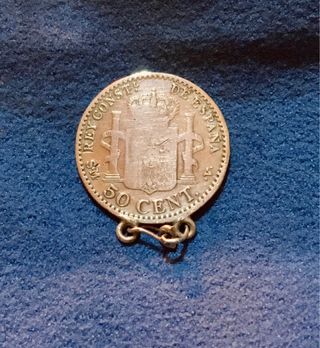 Medalla Plata 835 Alfonso XIII 50cts 1904