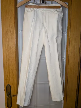 Traje Comunión Lino Niño Beige Talla 11 NEGOCIABLE