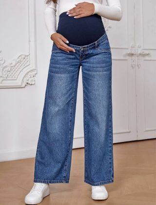 Pantalones premamá SHEIN Talla S (Azul y Negro)