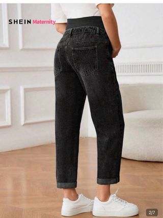 Pantalones premamá SHEIN Talla S (Azul y Negro)