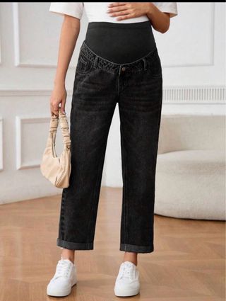 Pantalones premamá SHEIN Talla S (Azul y Negro)