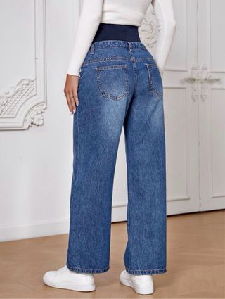 Pantalones premamá SHEIN Talla S (Azul y Negro)