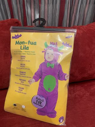 Disfraz Monstruo Morado Bebé 6-12 meses