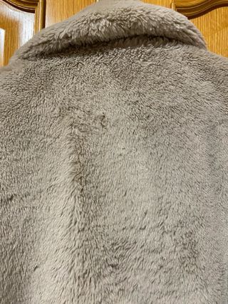 Abrigo peluche Zara gris topo Talla M como nuevo