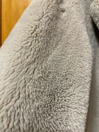 Abrigo peluche Zara gris topo Talla M como nuevo