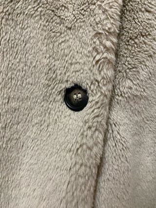 Abrigo peluche Zara gris topo Talla M como nuevo