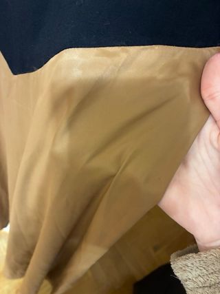 Vestido Zara Negro y Marrón Satén