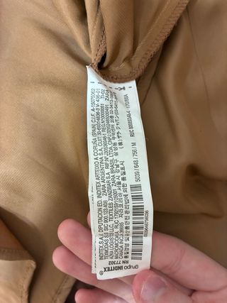 Vestido Zara Negro y Marrón Satén