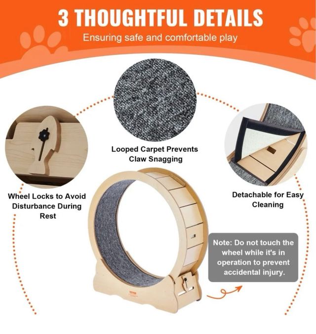 Ruota per esercizi per gatti VEVOR 91cm