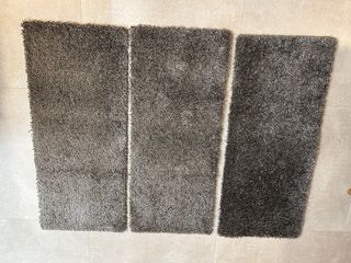 Alfombra pelo gris poliéster