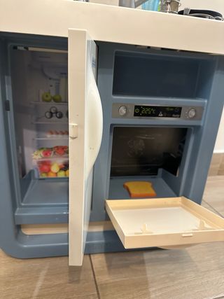 Cocinita Smoby azul y beige