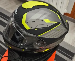 Casco modular SMK Helmets nero grigio giallo