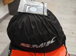 Casco modular SMK Helmets nero grigio giallo