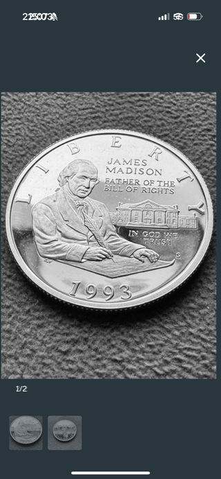 Medio Dólar James Madison 1993
