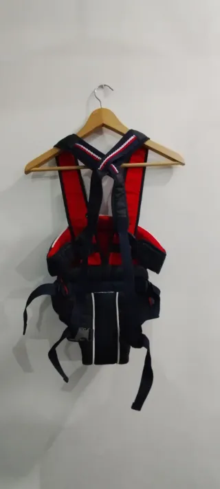 Mochila Portabebés Fashion Baby Azul Marino y Rojo