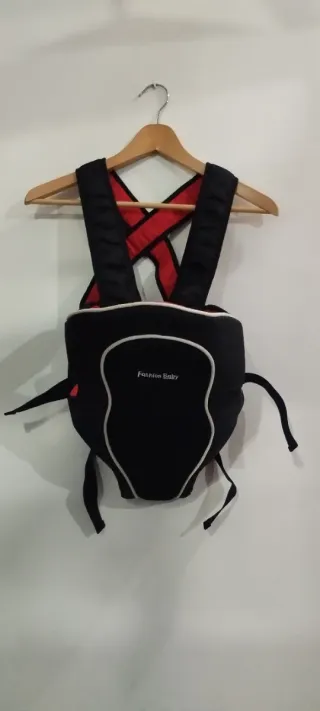 Mochila Portabebés Fashion Baby Azul Marino y Rojo