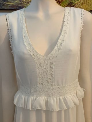 Fracomina Abito Lungo Bianco Taglia XS