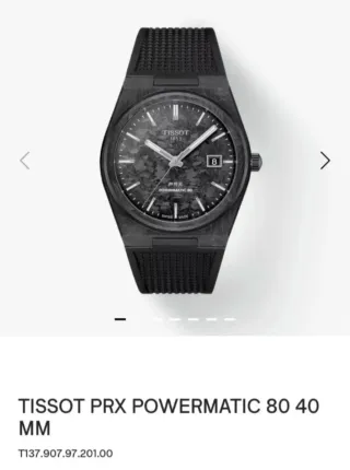 Reloj Tissot PRX Powermatic Carbono