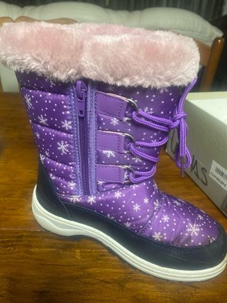 Botas Nieve Infantiles Talla 32 Moradas