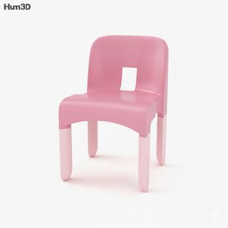 Sedia Kartell Universale4869 design  plastica rosa