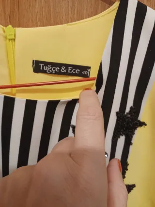 Vestido evento amarillo T. 40