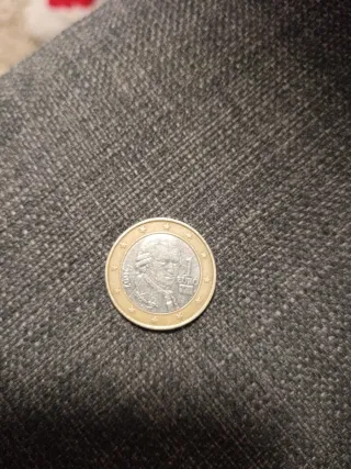 Moneda 1 Euro Austria 2002 Mozart