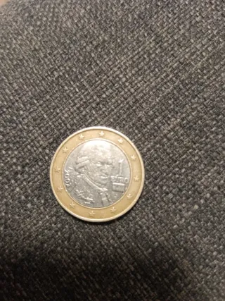 Moneda 1 Euro Austria 2002 Mozart