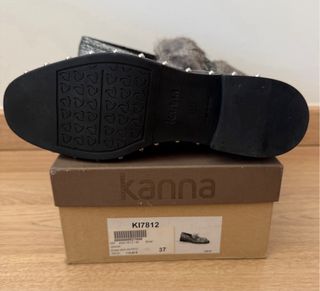 Mocassins Kanna 37 Novos Pele Sintética Prateada