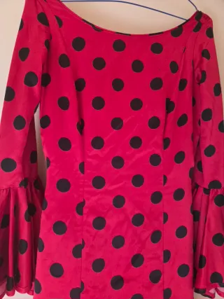 Traje de Flamenca Rojo Lunares Negros