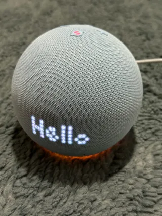 Echo Dot 4ta Gen - Reloj - Altavoz Alexa - Blanco