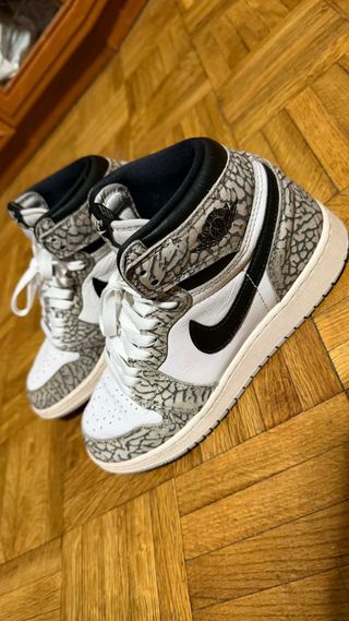 Jordan 1 Elephant Print Gris Blanco