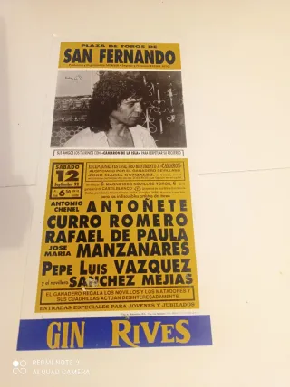 Cartel Corrida de Toros Camarón de la Isla