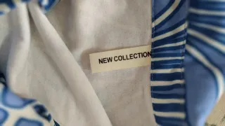 Abito donna estivo fantasia blu e bianco