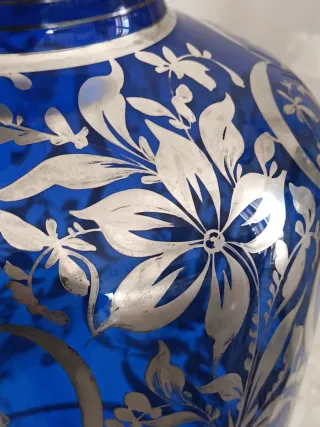 Vaso vintage Murano Blu e Argento