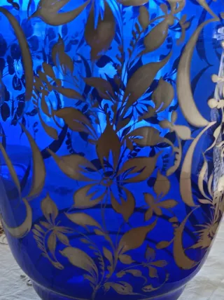 Vaso vintage Murano Blu e Argento