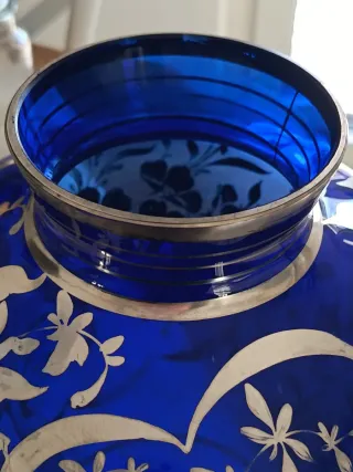 Vaso vintage Murano Blu e Argento