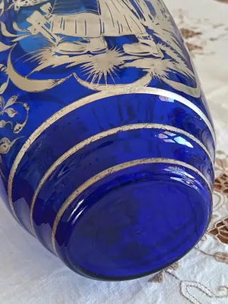 Vaso vintage Murano Blu e Argento