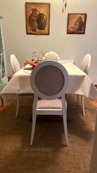 Conjunto 4 sillas tapizadas