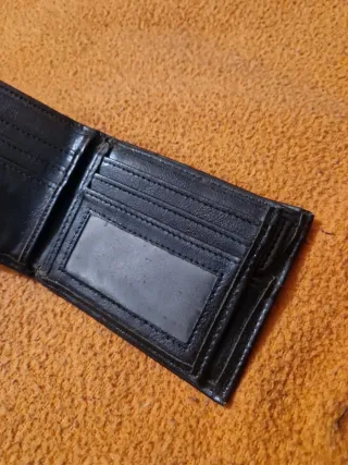 Cartera de piel vintage auténtica