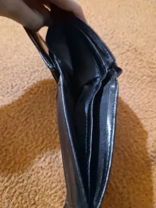 Cartera de piel vintage auténtica