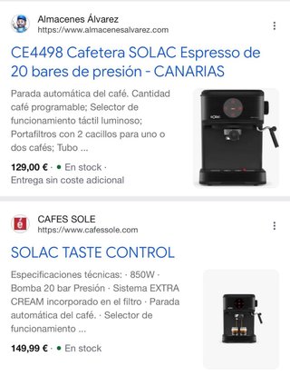 Cafetera Solac