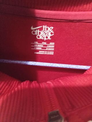 Sudadera Nike Roja con Rayas Blancas