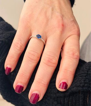 Anillo Crivelli Oro Blanco 18kt Zafiro 0.78ct