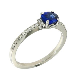 Anillo Crivelli Oro Blanco 18kt Zafiro 0.78ct