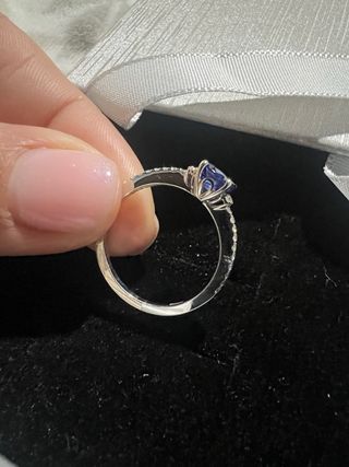 Anillo Crivelli Oro Blanco 18kt Zafiro 0.78ct